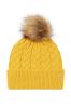 Joules Yellow Elena Cable Hat