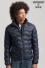 Superdry Blue Short Quilted Light Puffer Jacket