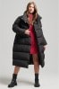 Superdry Black Longline Puffer Coat