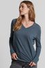 Superdry Organic Cotton Long Sleeve Pocket V-Neck Top