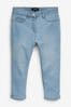 Mid Blue Pedal Pusher Cropped Jeans, Regular