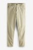 Stone Slim Elasticated Waist Stretch Chino Trousers