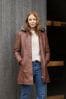 Lakeland Leather Ravensworth Long Leather Coat In Tan