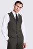 MOSS Green Tailored Fit Herringbone Suit: Waistcoat