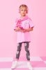 Pink/grau - Barbie License T-Shirt und Leggings im Set (3-16yrs)