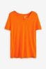Orange Slouch V-Neck T-Shirt, Regular