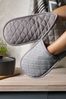 Grey/White Geo Kitchen Oven Gloves