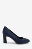 Navy Blue Regular/Wide Fit Forever Comfort® Round Toe Block Heel Court Shoes, Regular/Wide Fit