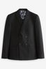 Schwarz - Zweireihiger Anzug: Sakko