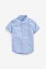 Blue Short Sleeve Cotton Rich Oxford Shirt (3-16yrs)
