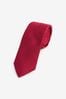 Red Slim Twill Tie, Slim