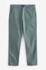 Light Blue Straight Stretch Chinos Trousers