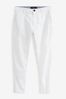 White Skinny Fit Stretch Chino azul Trousers