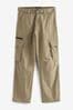 Stone Relaxed Fit Belted Tech Cargo Trousers