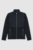 Reiss Score Quilted Hybrid Zip-Up Jacket