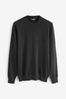 Black Regular Pure Cotton Jumper