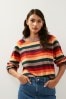 Leuchtend bunte Streifen - Pullover mit Rundhalsausschnitt, Regular