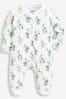 Jojo Maman Bébé Bedruckter Baby-Schlafanzug aus Baumwolle mit Reißverschluss
