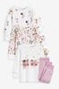 Ecru White/Pink Fairy Pyjamas 3 Pack (9mths-8yrs)