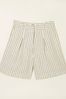 FatFace Cream Deal A-Line Stripe Linen Shorts