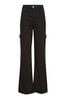 Black Long Tall Sally Loose Utility Trousers