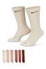 Nike Brown Everyday Cushioned Training Crew Socks 6 Pack