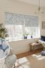 Blue Isla Floral Ready Made Blackout Roller Blinds