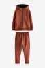 Rust Brown Set Sport Zip Through and Jogger Set (3-16yrs)