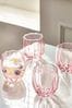 Set of 4 Pink Ottilie Set of 4 Short Tumbler Glasses
