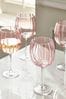 Set of 4 Pink Ottilie Wine Glasses