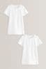 White Thermal 2 Pack Bow Trim T-Shirts (2-16yrs)