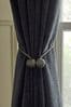 Silver Grey Magnetic Curtain Tie Backs Set of 2