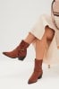 Rust Brown Forever Comfort® Western O Ring Detail Ankle Boots