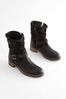 Black Regular/Wide Fit Forever Comfort® Leather Slouch Ankle Boots, Regular/Wide Fit