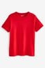 Rot - Basic-T-Shirt aus 100 % reiner Baumwolle in Regular Fit mit Rundhalsausschnitt