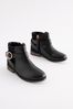 Black Wide Fit (G) Leather Ankle Boots, Wide Fit (G)