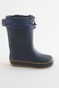 Navy Blue Thinsulate™ Warm Lined Cuff Wellies