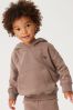 Nerzbraun - Kapuzensweatshirt aus weichem Jersey (3 Monate bis 7 Jahre)