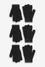 Schwarz - Magic Finger Handschuhe im 3er-Pack (3-16yrs)
