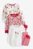 Red/Cream Mouse 3 Pack Pyjamas (9mths-12yrs)