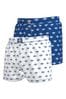 adidas Blue Comfort Core Cotton Icon Boxers 2 Pack
