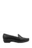 Pavers Lightweight Leather Slip-On Black Shoes