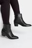 Yours Curve Black Extra Wide Fit PU Ankle Western Boots