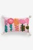 Lucy Tiffney Pink Tufted Floral Cushion