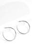 Silver Tone Taper Hoop Earrings