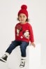 Rot - Disney Christmas Mickey & Minnie Mouse T-Shirt (9 Monate bis 7 Jahre)