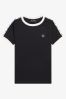 Navy Fred Perry Boys Taped Ringer T-Shirt