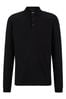 BOSS Black Pado Tonal Branded Long Sleeve Polo Shirt