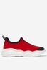 Unisex Logo Slip-On Trainers in Red