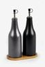 Black/Grey Set of 2 Oil Bottles Set of 2 Bronx Oil Bottles